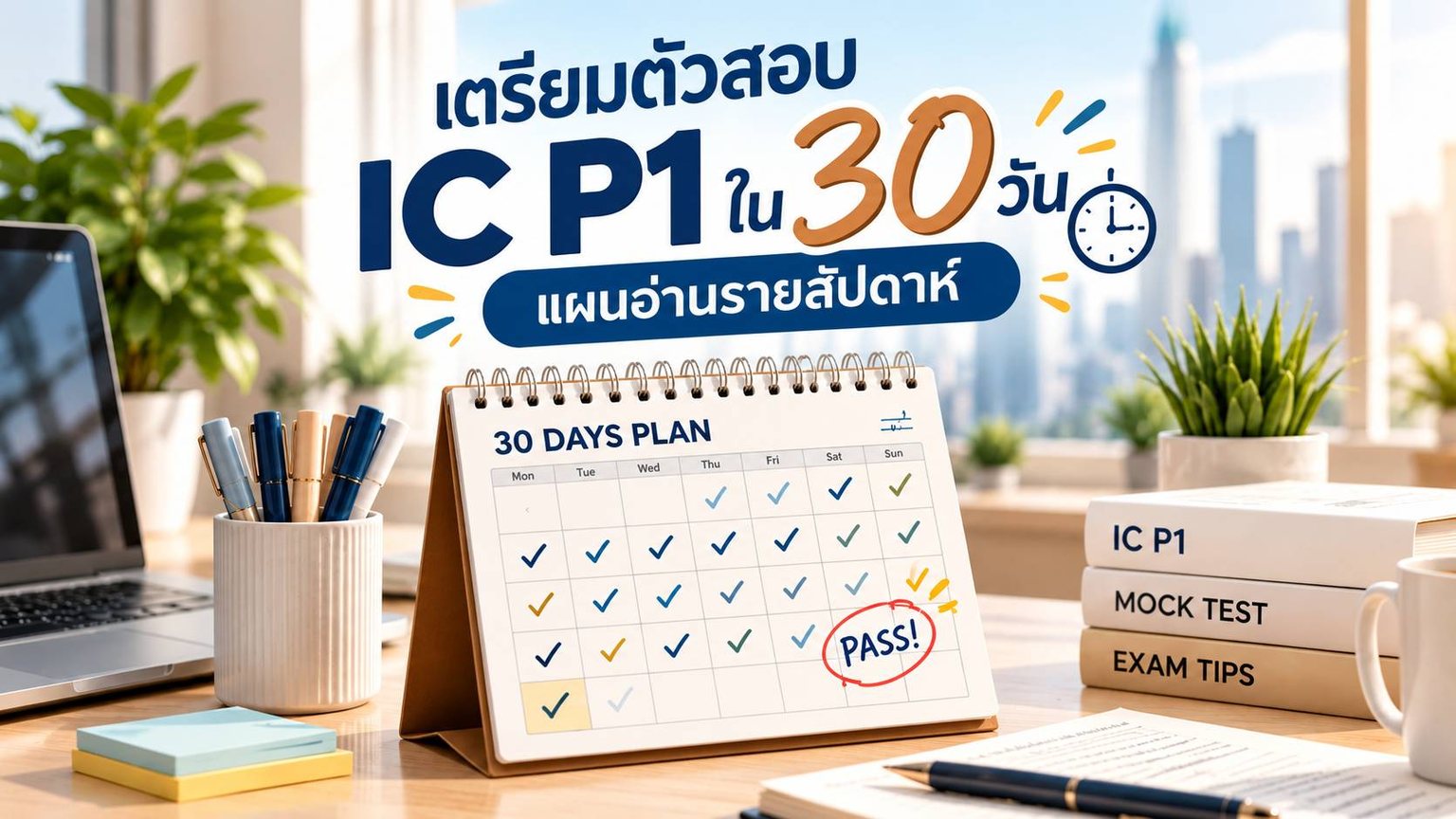 เตรียมตัวสอบ IC P1 ใน 30 วัน แผนอ่านรายสัปดาห์